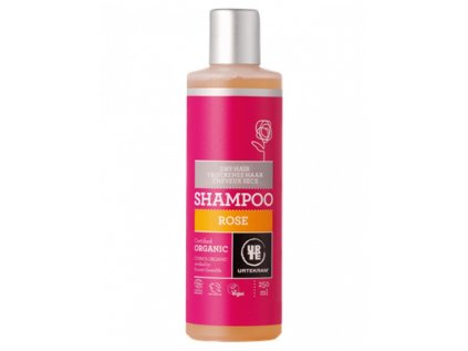 Urtekram Šampon růžový na suché vlasy, 250ml