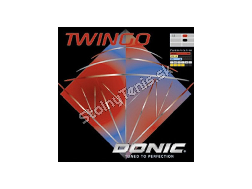 Poťah Donic Twingo (Poťah farba čierny / BLACK, Hrúbka špongie 1,8 mm)