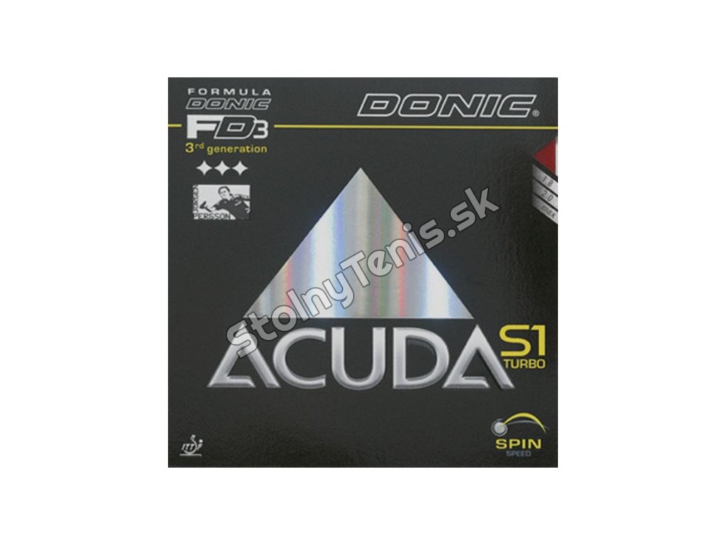 Poťah Donic Acuda S1 Turbo (Poťah farba čierny / BLACK, Hrúbka špongie max)