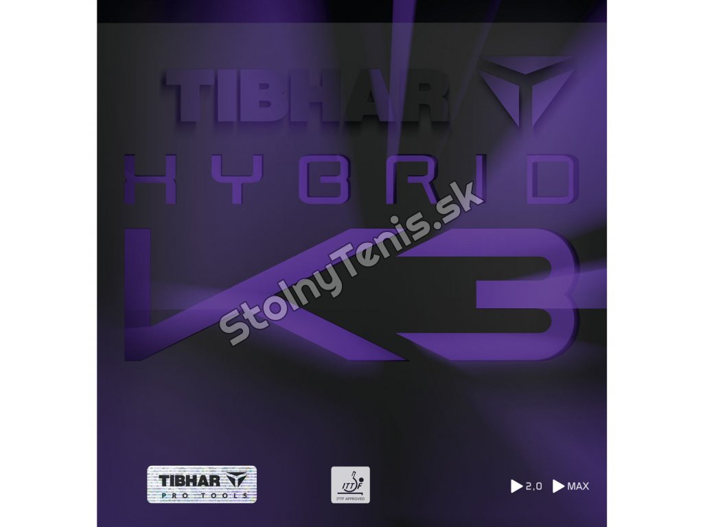 Poťah Tibhar HYBRID K3 (Poťah farba čierny / BLACK, Hrúbka špongie max)