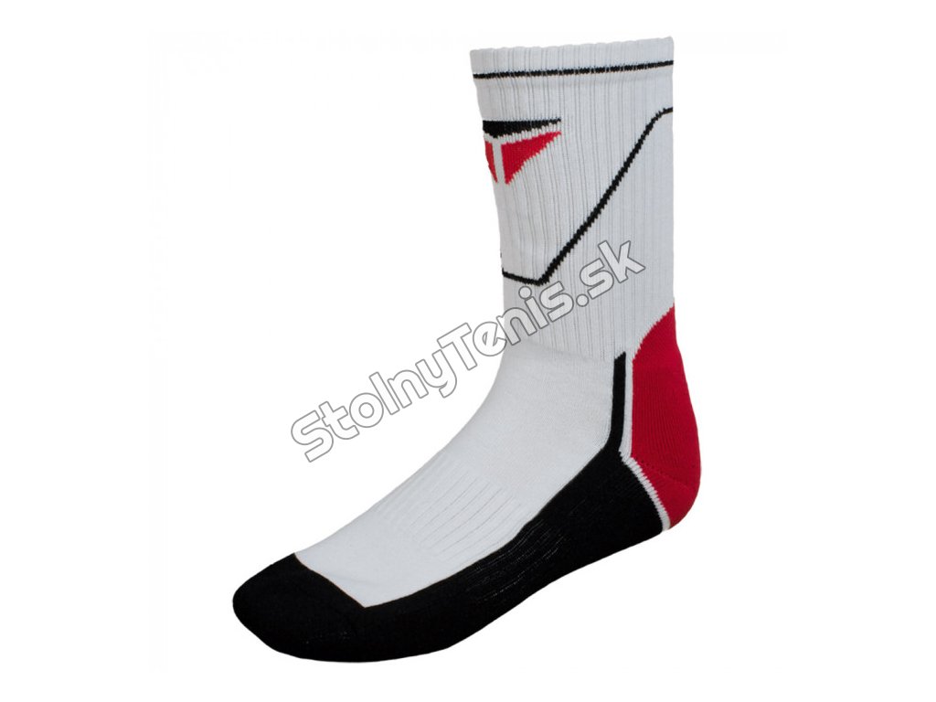 Ponožky Tibhar PLAYER white/red/black (Ponožky rozmer 45 - 47)