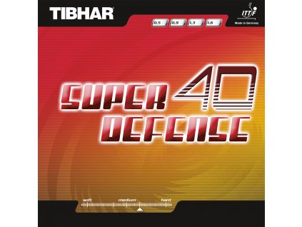 Poťah Tibhar Super Defense 40 (Poťah farba čierny / BLACK, Hrúbka špongie 1,9 mm)