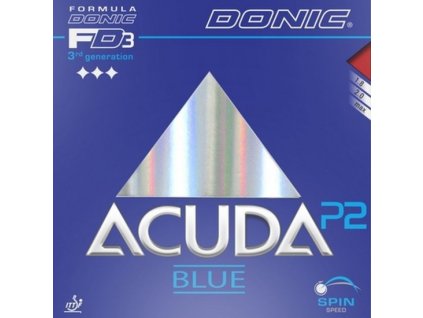 Poťah Donic Acuda Blue P2 (Poťah farba čierny / BLACK, Hrúbka špongie max)