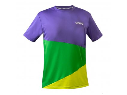 Tričko Gewo Promo Rossano - zöld / lila (Veľkosť textil 4XL)