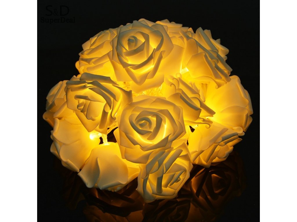 Elifine 20 LED Rose Festival Net String Light Fairy Lights Christmas Xmas Party Wedding Decoration Light 14