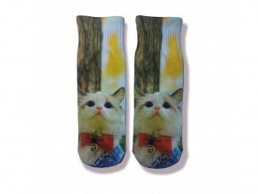 Dětské ponožky koťátko s mašlí