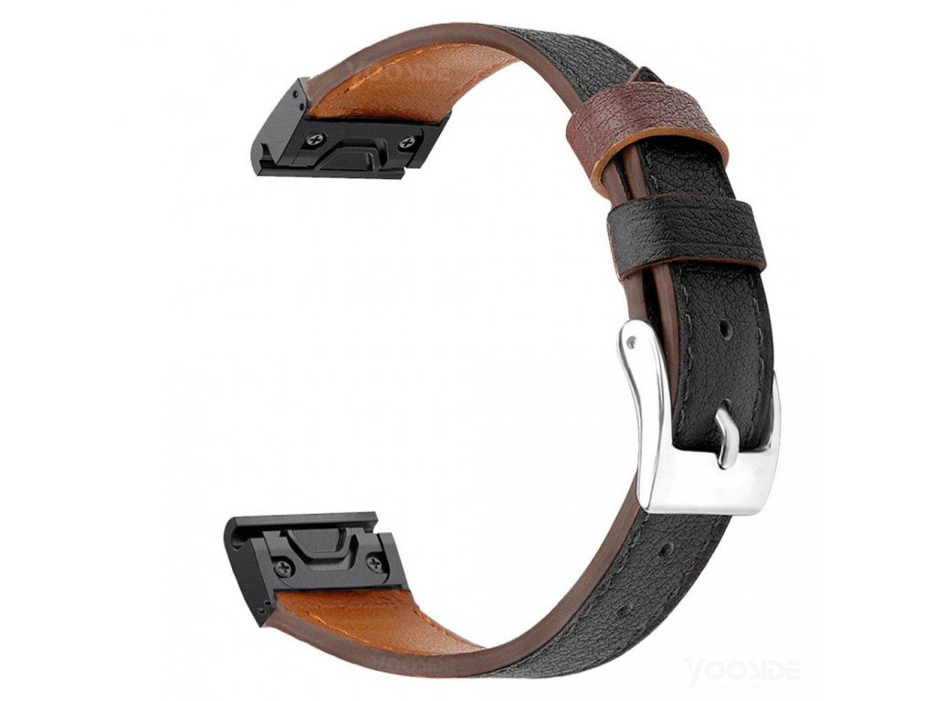 Black fenix 6 s leather women wristband 20 mm qu variants 0