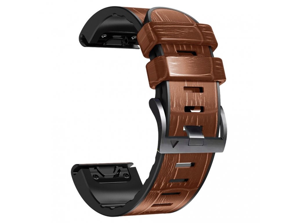 Silicone Leather 5 22 26 mm smart watchband for garmin fenix variants 12