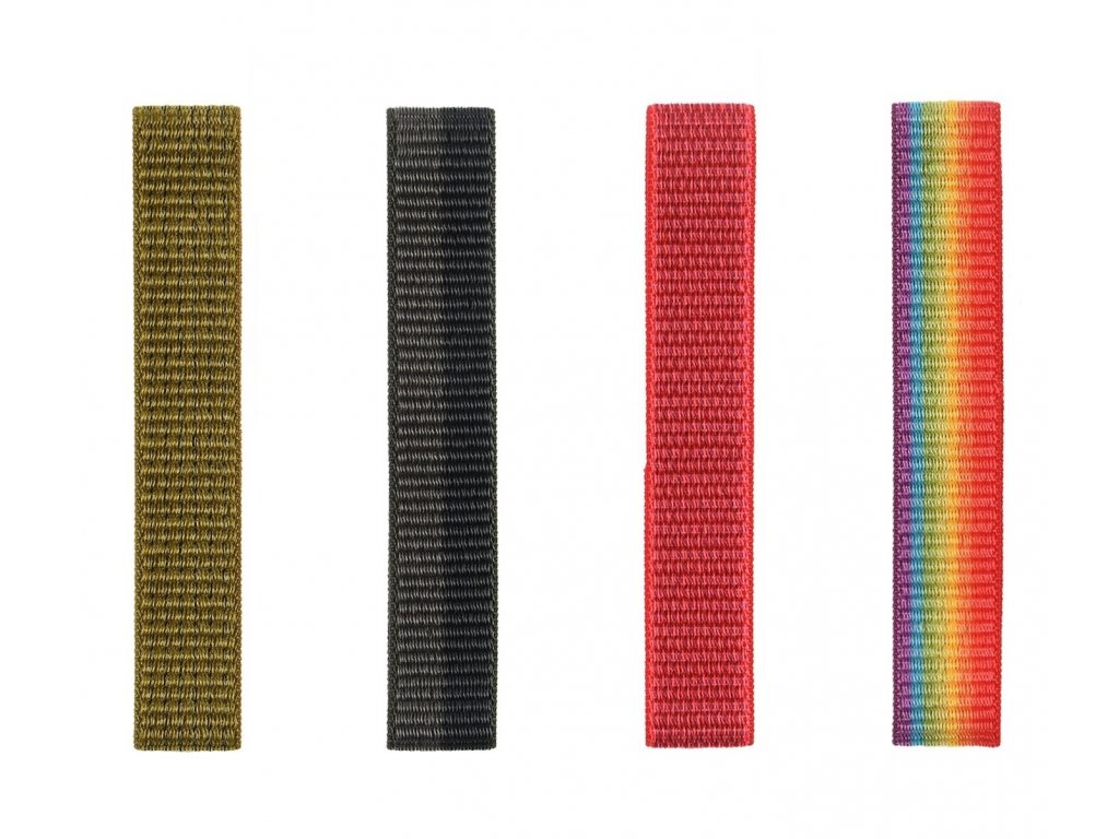 22mm barevný Pratelný nylonový provlékací řemínek pro Garmin Fenix Epix 2 PRO na suchý zip velcro duhový UltraFit
