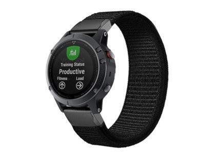 Black Black Buckle 22 26 mm nylon watchband strap for garmin variants 0