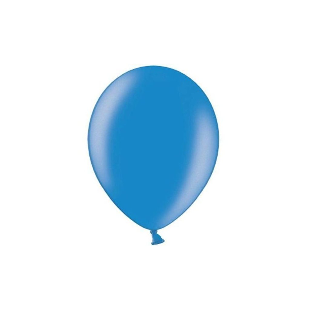 Balónek latexový Strong metalický modrý 30 cm 1 ks
