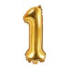 Balónek fóliový číslice 1 zlatá 35 cm