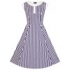 Blue Stripe Hepburn Dress 3