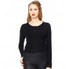 Banned Retro Dolly Cropped Cardigan - Black
