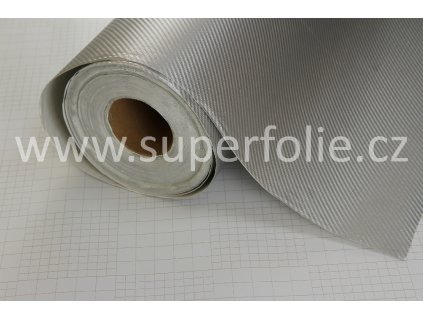 Superfolie - Stříbrná karbonová tkanina