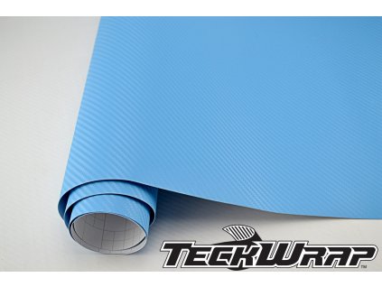 Teckwrap - Světle modrá 3D karbonová s kanálky