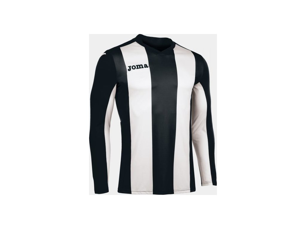 Futbalový dres s dlhým rukávom PISA BLACK-WHITE L/S