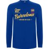 Pánske tričko dlhý rukáv Barcelona, kráľovsky modré