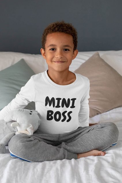 Detské tričko s dlhým rukávom Mini Boss