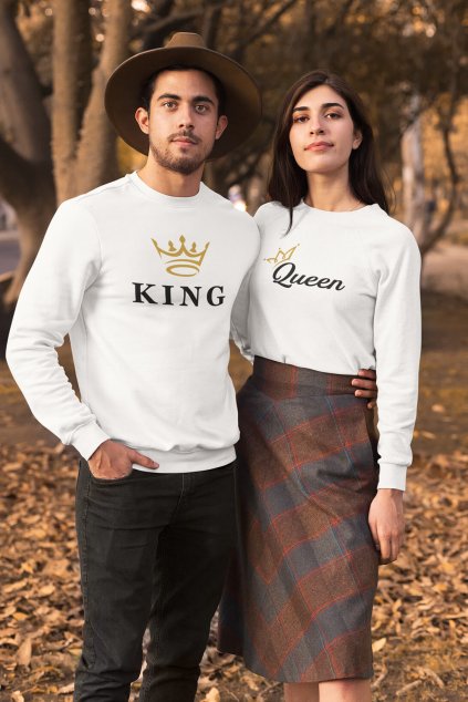 Unisex mikiny pre páry KING/QUEEN