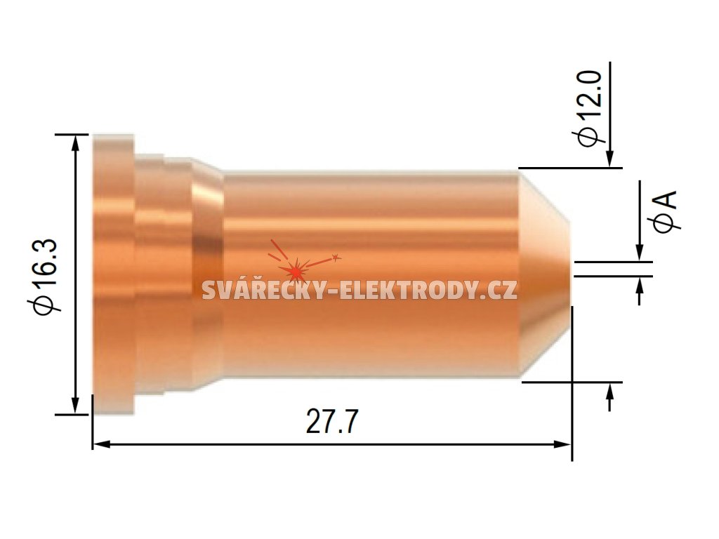 Dýza Parker SCP 120 - 1,1 mm - pro řezání s odstupem