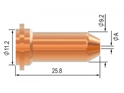 Dýza SCP 40/60, PT-60 - dlouhá - 0,65 mm