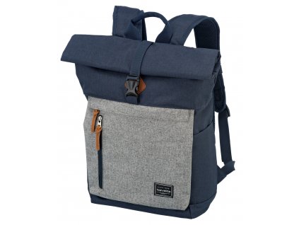 Pánský batoh Travelite Basics Roll-up Backpack Navy/Grey 35l, barva Modrá ,Objem 31 - 40 litrů