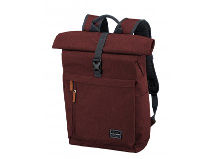 Pánský batoh Travelite Basics Roll-up Backpack Bordeaux 35 l, barva červená ,Objem 31 - 40 litrů