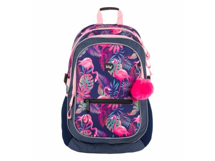 Dámský batoh BAAGL Školní  Flamingo, barva Modrá