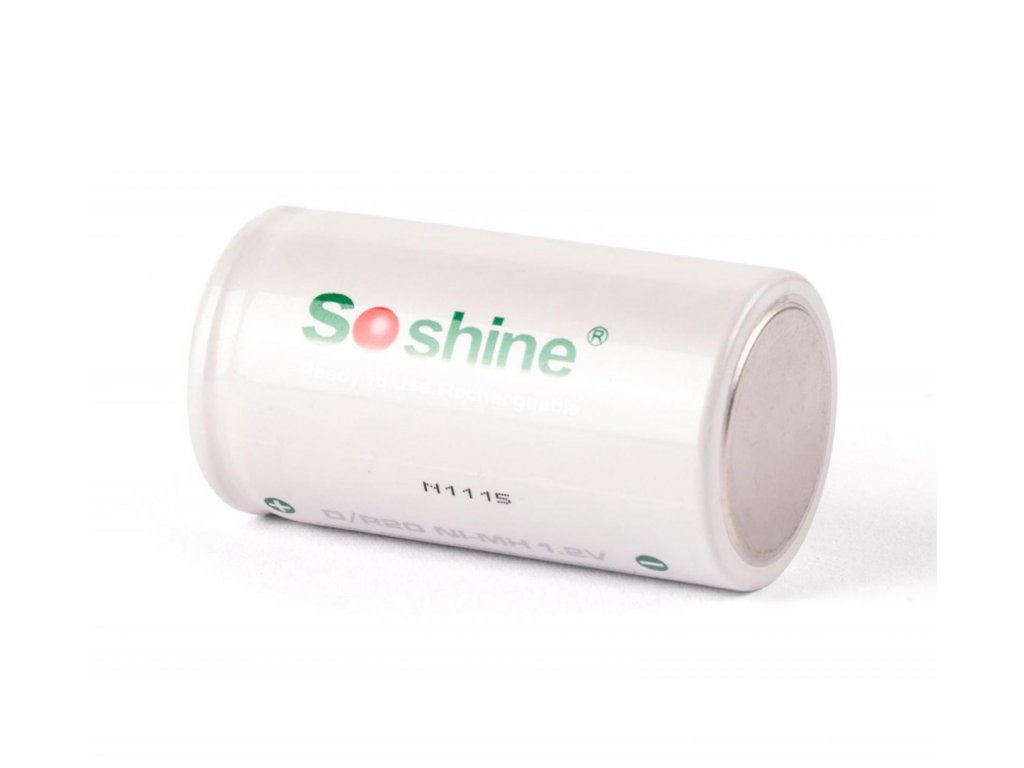 Soshine -  Akumulátor SOSHINE D/R20 - Ni-MH, 11000mAH, 1.2V, Button Top, 2.2A