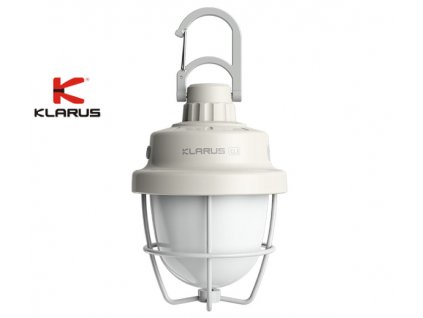 Kempingová LED lampa Klarus CL3 Retro, USB-C nabíjateľná - Biela