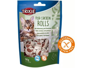 Trixie Premio Rolls kuře a losos 50 g - pamlsky pro kočky bez cukru a lepku