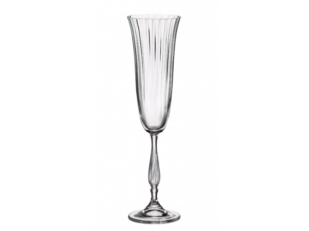 Crystalite Bohemia FREGATA OPTIC sklenice na šampaňské 190 ml / 6 ks