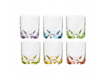 R-glass TRIO barevné skleničky na vodu, lihoviny 300 ml / 6 ks