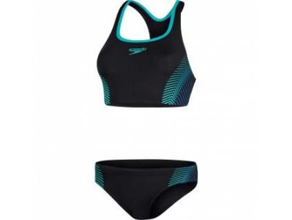 speedo placement 2 piece womens bikini black chroma blue aquarium 7 1427267