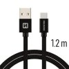 SWISSTEN datový kabel USB-A / USB-C, s textilním opletem, délka 1,2 m