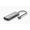 SWISSTEN USB-C hub 8-in-1 (USB-C PD, HDMI 4K, LAN RJ45, 3x USB 3.0, SD, micro SD) aluminium