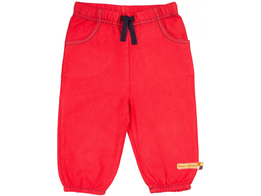 Dětské kalhoty Červená loud + proud