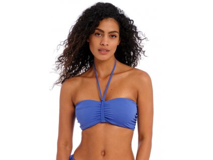 AS7233 PLE primary Freya Swim Jewel Cove Plain Azure Underwired Bandeau Bikini Top