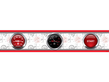 WBD8061 Samolepicí bordura, šíře 14 cm Cars Red Race, 14 x 500 cm