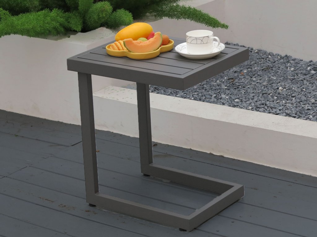 Zahradní odkládací stolek Alabama šedý