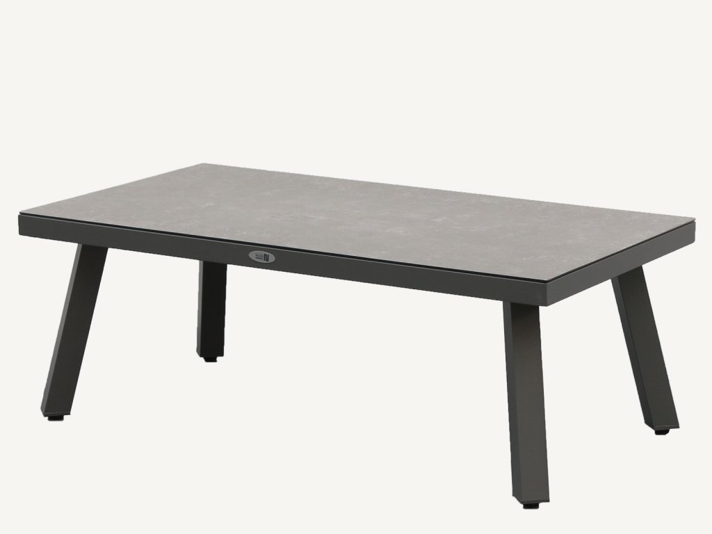 Zahradní konferenční stolek hliníkový šedý
