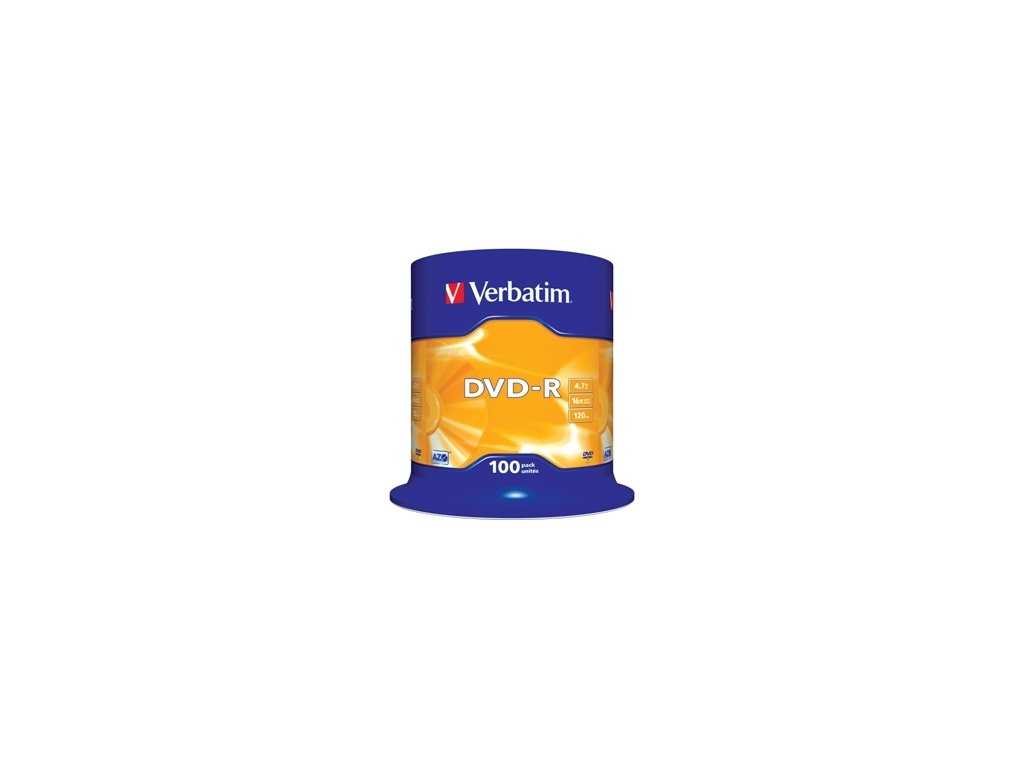 VERBATIM DVD-R(100-Pack)Spindle/General Retail/16x/4.7GB