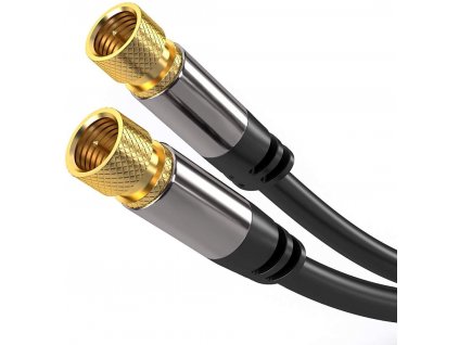 PREMIUMCORD kabel, satelitní anténní F male - F male (135 dB) 4x stíněný 1,5m