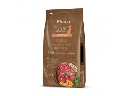 Fitmin Purity Adult Beef Grain Free kompletní krmivo pro psy 12 kg