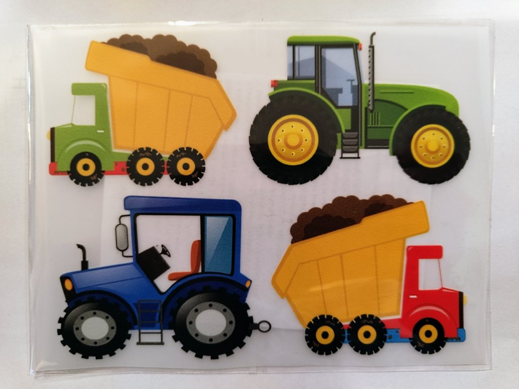Barevná nažehlovačka - náklaďáky a traktory