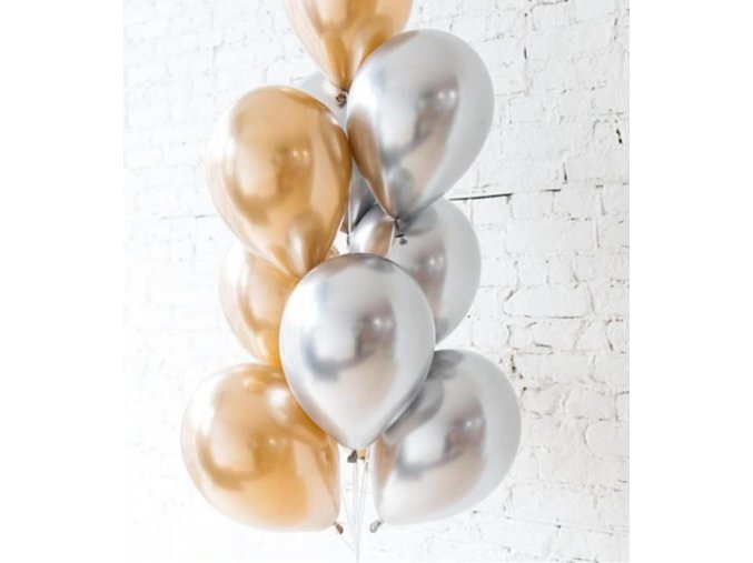 16257 10 ks mix balonikov zlato strieborne na party narodeniny