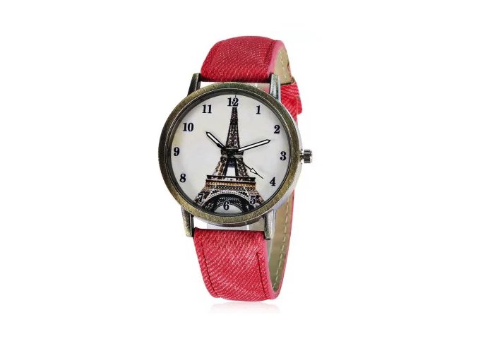 Dámské hodinky s motivem Paříže - SLEVA 25% (Barva Žlutá)