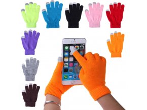 Zimní dotykové rukavice na libovolný mobilní telefon - výběr z 9 barev - SLEVA 50% (Barva Černá)