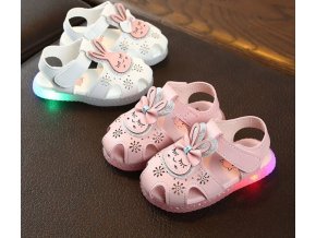 Detské topánky- LED svietiace letné topánky pre dievčatá